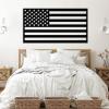 Idadey American Flag Wall Art Metal, Usa Flag Wall Decor Outdoor, Minimalist Wall Art, Independence Day, American Decor Living Room, Patriotic Gift (White1, 59L x 31W) view 3