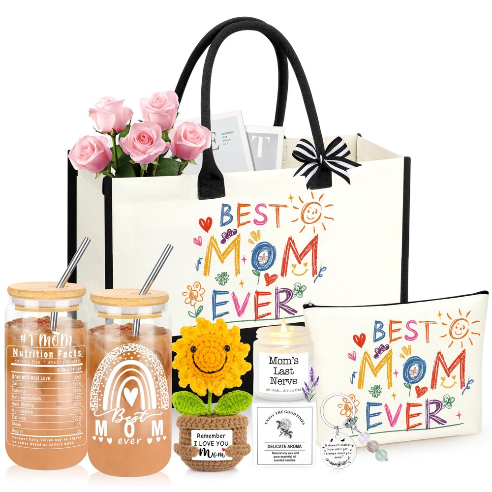 DOGMEM Mom Birthday Gifts Ideas Basket for Moms Mama Mother from Daughter Son Child Birthday Gifts for Mom