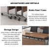 JSLXNDM Foldable Meeting Table, Flip Top Mobile Training Table with Lockable Wheels, Small-Folding Gaming-Laptop Home-Office Desks for Small Spaces 120x50x75cm(47.2x19.7x29.5in) Brown view 3