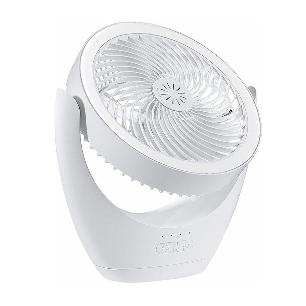 HTTGDGDH Ultra Quiet Small Fan with Night Light and Strong Airflow, Portable Desktop Fan, Rechargeable Mini Fan, Personal Cooling, 120 Rotation Air Circulator Fan