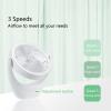 HTTGDGDH Ultra Quiet Small Fan with Night Light and Strong Airflow, Portable Desktop Fan, Rechargeable Mini Fan, Personal Cooling, 120 Rotation Air Circulator Fan view 2