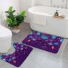 CSGJMYGS Bathroom Rugs Sets 2 Piece Soft Absorbent Microfiber Bath Rugs and U-Shaped Contour Toilet Rug Non-Slip Bath Carpet Amethyst background Bath Mats for Bathroom Bathtub Mat view 1