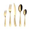 90-piece gold silverwaresets, 18/8 stainless steel flatware set, kitchen cutlery utensil set, service for 18, dishwasher safe, bright hotel tableware set view 1