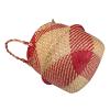 Handwoven Wicker Storage Baskets with Handles - Foldable Decorative Baskets for Home Organization, Red (Medium) view 3