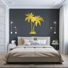 Large Metal Palm Tree Wall Art,Banana Plants Decor,Metal Palm Tree Wall Decor for Bedroom(26" x 24"/67x60cm, Gold) view 2
