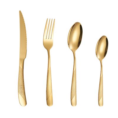 72 piece gold silverware set for 18, 18/8 stainless steel cutlery set, fork spoon knife set, hammered handle flatware set for family dinning gathering corporate, dishwasher safe