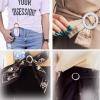 30 PCS Shirt Ties Clips for Women, Circle Hooks,Scarf Ring,T Shirt Ties or Rings, Resin Scarves Buckle,Clothing Corner Knotted Ring Buckle, Suitable for Women and Girls(1.57 Inche) view 4