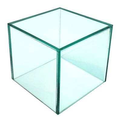 2" x 2" x 2" Acrylic Display Box True 2-Inch Outer Dimensions Mini Display Cube Handmade Premium Acrylic (Glass Green)