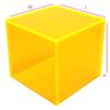 2" x 2" x 2" Acrylic Display Box  True 2-Inch Outer Dimensions  Mini Display Cube  Handmade  Premium Acrylic (Neon Yellow) view 2