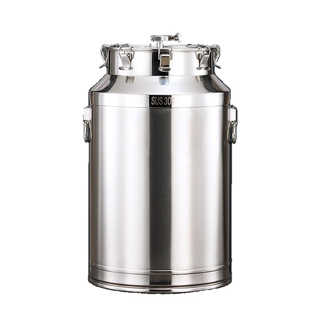 NJDQFA 40 * 64CM/76L,Fermenter with Carry Handle,Metal Barrel with Sealed Lid,Stainless Steel Liquid Storage Kitchen Container