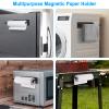 Paper Towel Holder Black, Toilet Paper Roll Holder Magnetic Towel Rack Wall Mount Fridge Organizer Shelf for Towels Rolls Bar Bathroom Toilet Pantry RV Essentials Kitchen Organizers and Storage 2 Pack view 4