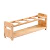 Pssopp Oil Bottle Rack, Wooden Kitchen Organizer Shelf Rack with Anti Slip Rubber Pad 4 Hole Olive Oil Dispenser Shelf Oil Bottles Storage Shelves for Kitchen Cabinet (Slots) view 1