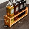 Pssopp Oil Bottle Rack, Wooden Kitchen Organizer Shelf Rack with Anti Slip Rubber Pad 4 Hole Olive Oil Dispenser Shelf Oil Bottles Storage Shelves for Kitchen Cabinet (Slots) view 2