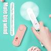 AQIANGJY Standing Fan Portable Foldable Mini Fan, USB Rechargeable Handheld Fan, Water Spray Humidification Fan, Pocket Fan for Outdoor/Indoor Quiet, 12.7cm*4.1cm*5.7cm. view 2