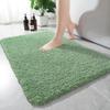AROGAN Luxury Long Bathroom Runner Rug, 24x36 Inch Thick Soft and Absorbent Microfiber Non Slip Bath Mat, Rubber Backing Quick Dry Rugs Carpets, Machine Washable Plush Mats for Shower Floor, Green view 1