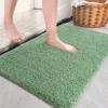 AROGAN Luxury Long Bathroom Runner Rug, 24x36 Inch Thick Soft and Absorbent Microfiber Non Slip Bath Mat, Rubber Backing Quick Dry Rugs Carpets, Machine Washable Plush Mats for Shower Floor, Green view 3