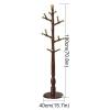 GLigeT Coat Rack Stand Coat Rack Household Floor Standing Heavy Duty Coat Stand Living Room Hallway Corner Hanger Office Modern Wood Single Pole Tree Shaped Coat Shelf Coat Hanger Stand view 2
