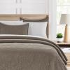 BOURINA Ultrasonic Quilt Set Bedspreads 3-Piece Bedding Set Pre-Washed Microfiber Ultra Soft Lightweight Flower Coverlet Set for All Season, Queen Taupe view 2