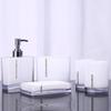 Bathroom Accessories Set, White Bathroom Accessories Set 5pcs Acrylic, Bath Cup Toothbrush Holder Soap Dish, Cute Bathroom Decor, Modern Bathroom Vanity Countertop Bathroom Dcor view 3