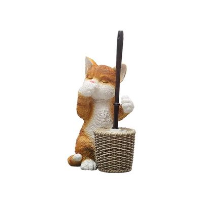 Toilet Brush Holder Toilet Brush Holder Creative Cat Sculpture Toilet Cleaning Brush Bathroom Long Handle Soft Hair Cleaning Brushs Household Toilet Bowl Brush Toilet Brush Holders