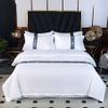 SRURLLUG Queen Comforter Sets, White Bedding Set 4 Pieces Hotel Bedding Set All Season Soft Thickened Sanding Complete Bedding Sets with Sheets, Pillow Shams, Comforter Set,Blue 4,Twin XL view 1