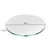 HUZJIEHUI 48" Round Tempered Glass Shelf Panel Table Top Clear,Thick Beveled Edge&Thick Flat Polished Edge view 3