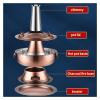 ACFFVBW Charcoal Shabu Copper Hot Pot Chinese Old Beijing Hotpot Real Copper Chinese Outdoor Hot Pot Traditional Charcoal Copper Hot Pot,Bronze,(Gold,36cm) view 2
