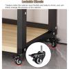 7 8 6 5 Tier AV Media Stand Cabinet Floor-Standing Audio Rack, Tall Heavy Duty Audio-Video Media Stand With Adjustable Shelf, Rolling Stereo Components Rack/cabinet for Living Room/ Home/ Office(Black view 4