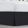 Box Pleated Bed Skirt King Size with 14 Inches Egyptian Cotton 78 x 80 Inches 1000 Thread Count Ultra Soft Cover Easy Fit Winkle & Fade Resistant - Black view 2