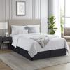 Box Pleated Bed Skirt King Size with 14 Inches Egyptian Cotton 78 x 80 Inches 1000 Thread Count Ultra Soft Cover Easy Fit Winkle & Fade Resistant - Black view 4