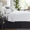 Box Pleated Bed Skirt Twin XL Size with 18 Inches Drop Egyptian Cotton 39 x 80 Inches 1000 Thread Count Ultra Soft Cover Easy Fit Winkle & Fade Resistant - Black view 3