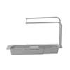 Hintyne Kitchen Sink Organizer Telescopic Sink Rack Expandable Storage Drain Basket with Dishcloth Hanger Grey, Gray view 1