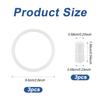 lasuroa 3pcs Food Jar Gaskets, Silicone Replacement O Ring with 3 Replacement Elastic Columns Replacement Lid Seals Food Jar Replacements Compatible with Thermos Funtainer 10 oz Food Jar, white view 2