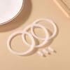 lasuroa 3pcs Food Jar Gaskets, Silicone Replacement O Ring with 3 Replacement Elastic Columns Replacement Lid Seals Food Jar Replacements Compatible with Thermos Funtainer 10 oz Food Jar, white view 4