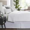 Box Pleated Bed Skirt Twin XL Size with 21 Inches Drop Egyptian Cotton 39 x 80 Inches 1000 Thread Count Ultra Soft Cover Easy Fit Winkle & Fade Resistant - White view 3