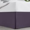 Box Pleated Bed Skirt Queen Size with 15 Inches Drop Egyptian Cotton 60 x 80 Inches 1000 Thread Count Ultra Soft Cover Easy Fit Winkle & Fade Resistant - Egg Plant view 2