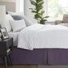 Box Pleated Bed Skirt King Size with 16 Inches Drop Egyptian Cotton 78 x 80 Inches 1000 Thread Count Ultra Soft Cover Easy Fit Winkle & Fade Resistant - Egg Plant view 3