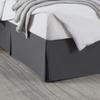 Box Pleated Bed Skirt Twin XL Size with 18 Inches Drop Egyptian Cotton 39 x 80 Inches 1000 Thread Count Ultra Soft Cover Easy Fit Winkle & Fade Resistant - Dark Gray view 1