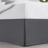 Box Pleated Bed Skirt Twin XL Size with 18 Inches Drop Egyptian Cotton 39 x 80 Inches 1000 Thread Count Ultra Soft Cover Easy Fit Winkle & Fade Resistant - Dark Gray view 2