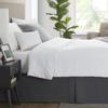 Box Pleated Bed Skirt Twin XL Size with 18 Inches Drop Egyptian Cotton 39 x 80 Inches 1000 Thread Count Ultra Soft Cover Easy Fit Winkle & Fade Resistant - Dark Gray view 3