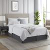 Box Pleated Bed Skirt Twin XL Size with 18 Inches Drop Egyptian Cotton 39 x 80 Inches 1000 Thread Count Ultra Soft Cover Easy Fit Winkle & Fade Resistant - Dark Gray view 4