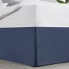 Box Pleated Bed Skirt Full Size with 10 Inches Drop Egyptian Cotton 54 x 75 Inches 1000 Thread Count Ultra Soft Cover Easy Fit Winkle & Fade Resistant - Navy Blue view 2