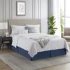 Box Pleated Bed Skirt Full Size with 10 Inches Drop Egyptian Cotton 54 x 75 Inches 1000 Thread Count Ultra Soft Cover Easy Fit Winkle & Fade Resistant - Navy Blue view 3