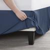 Box Pleated Bed Skirt Full Size with 10 Inches Drop Egyptian Cotton 54 x 75 Inches 1000 Thread Count Ultra Soft Cover Easy Fit Winkle & Fade Resistant - Navy Blue view 4