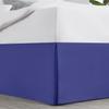 Box Pleated Bed Skirt Queen Size with 14 Inches Egyptian Cotton 60 x 80 Inches 1000 Thread Count Ultra Soft Cover Easy Fit Winkle & Fade Resistant - Royal Blue view 2