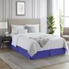 Box Pleated Bed Skirt Queen Size with 14 Inches Egyptian Cotton 60 x 80 Inches 1000 Thread Count Ultra Soft Cover Easy Fit Winkle & Fade Resistant - Royal Blue view 4