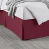Box Pleated Bed Skirt Twin Size with 21 Inches Drop Egyptian Cotton 39 x 75 Inches 1000 Thread Count Ultra Soft Cover Easy Fit Winkle & Fade Resistant - Burgundy view 1