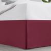 Box Pleated Bed Skirt Twin Size with 21 Inches Drop Egyptian Cotton 39 x 75 Inches 1000 Thread Count Ultra Soft Cover Easy Fit Winkle & Fade Resistant - Burgundy view 2