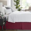 Box Pleated Bed Skirt Twin Size with 21 Inches Drop Egyptian Cotton 39 x 75 Inches 1000 Thread Count Ultra Soft Cover Easy Fit Winkle & Fade Resistant - Burgundy view 3