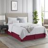 Box Pleated Bed Skirt Twin Size with 21 Inches Drop Egyptian Cotton 39 x 75 Inches 1000 Thread Count Ultra Soft Cover Easy Fit Winkle & Fade Resistant - Burgundy view 4